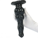 8.97in Dog Knot Black PVC Hands-Free Dildo For G-Spot Stimulation
