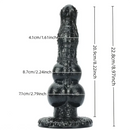 8.97in Dog Knot Black PVC Hands-Free Dildo For G-Spot Stimulation