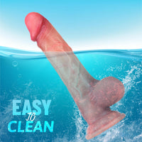 8.97in Human Penis Soft Silicone Simulation Real Touching Dildo