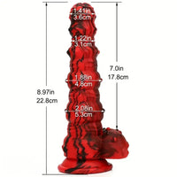 8.97in Monster Spiked Silicone Soft Big Dildo For G-Spot Stimulation