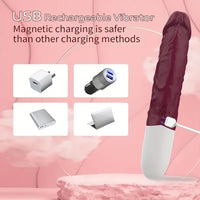 8.97in Premium Silicone Vibrating Realistic Female Dildo Vibrator