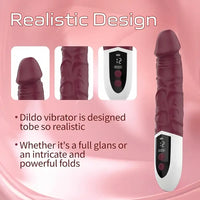8.97in Premium Silicone Vibrating Realistic Female Dildo Vibrator