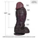 8.98in Real Feel Dual Density Silicone Soft Real Dildo Hands-Free Design