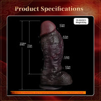 8.98in Real Feel Dual Density Silicone Soft Real Dildo Hands-Free Design