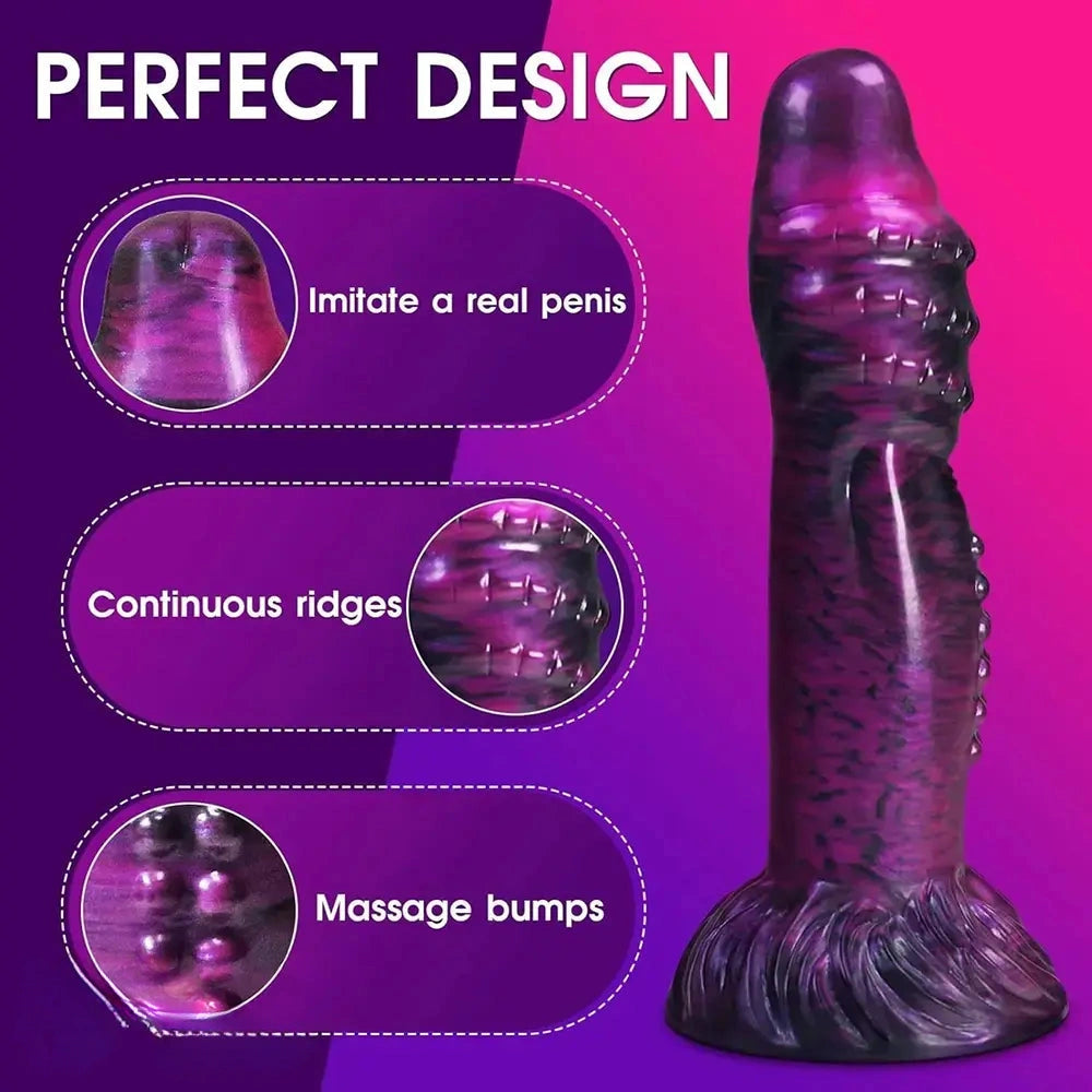 8.9in Fantasy Spiked Silicone Soft Monster Dildo For Women Men Sex Orgasm