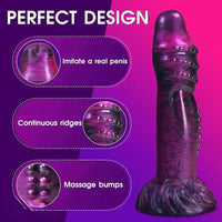 8.9in Fantasy Spiked Silicone Soft Monster Dildo For Women Men Sex Orgasm