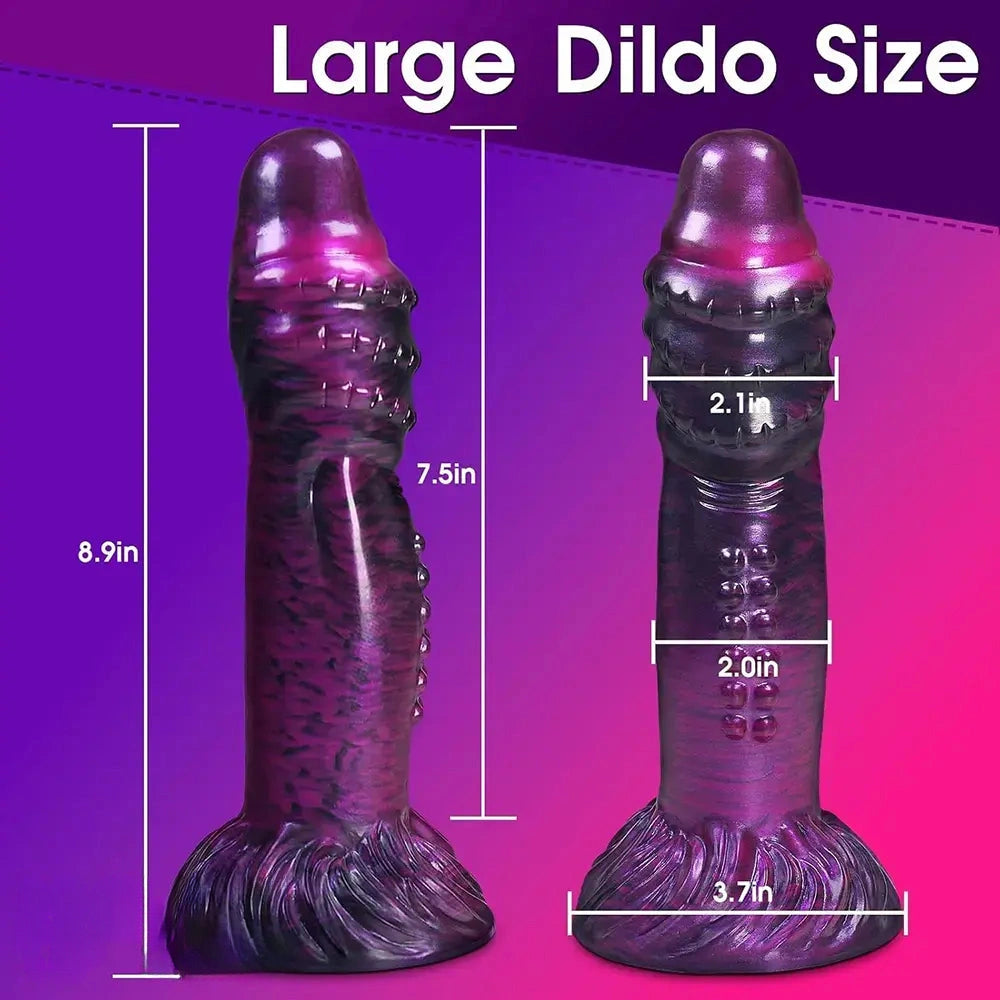 8.9in Fantasy Spiked Silicone Soft Monster Dildo For Women Men Sex Orgasm