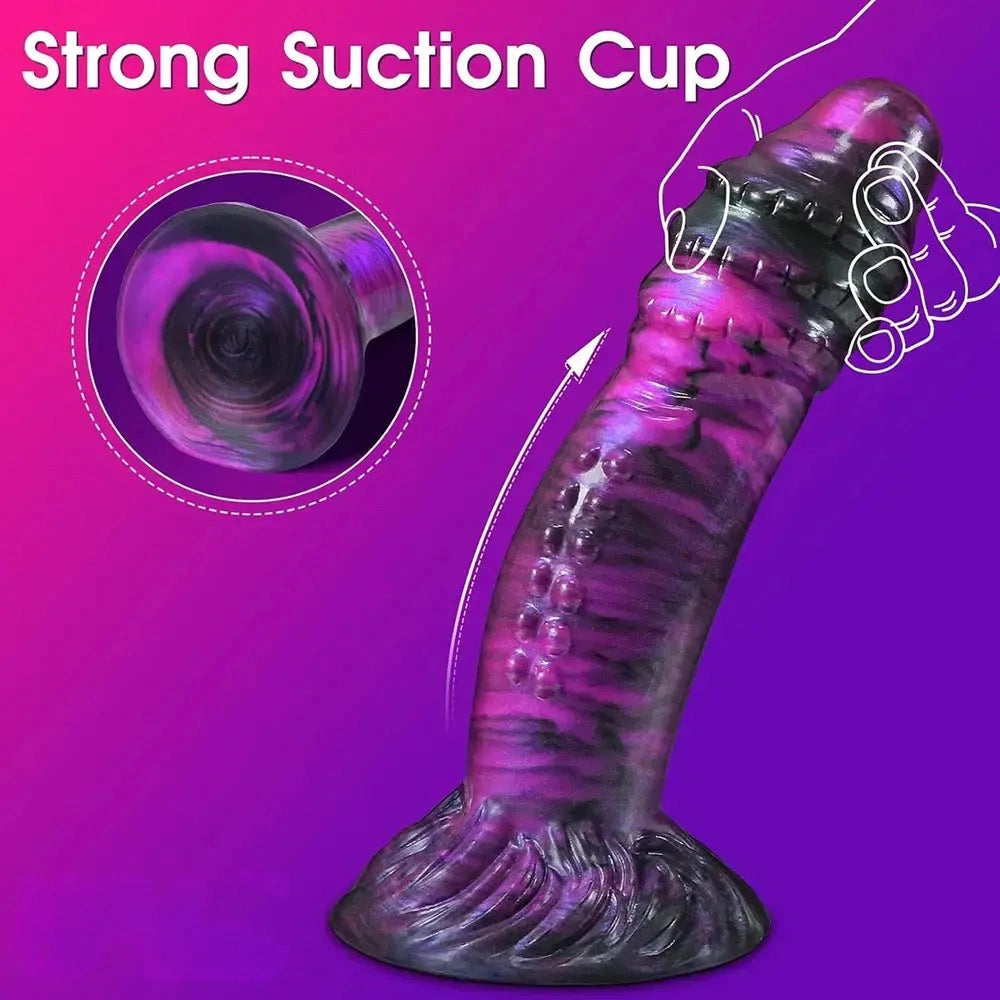8.9in Fantasy Spiked Silicone Soft Monster Dildo For Women Men Sex Orgasm