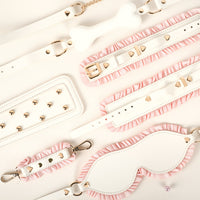 BDSM Lace Maid Leather Bondage Kit Flirting Sex Tool 6PCS