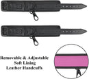 Upgraded BDSM PU Leather Handcuffs Adjustable Cuffs Sex Toy for Couples