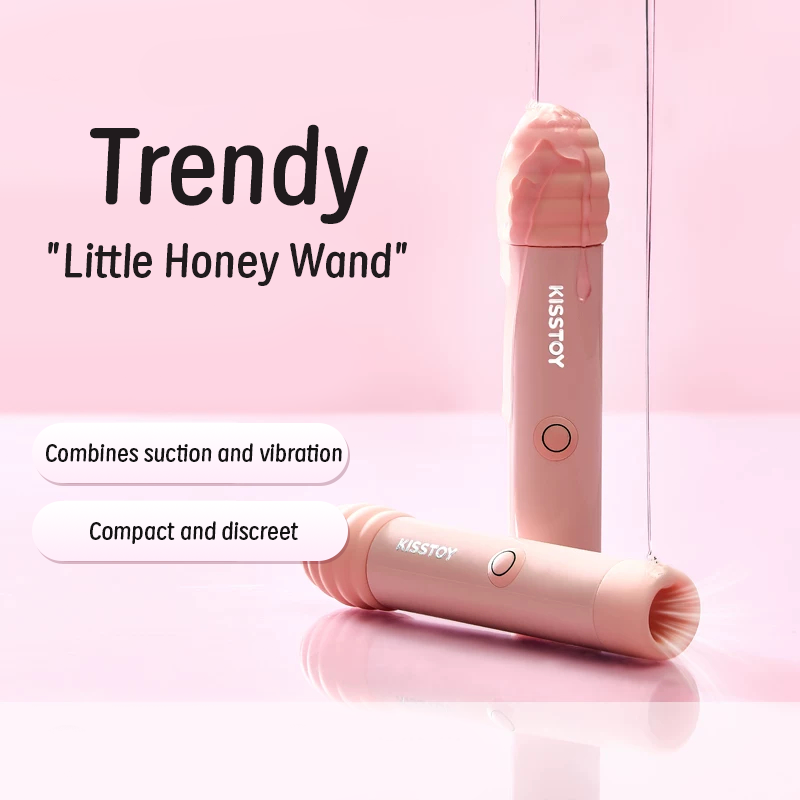 KISSTOY Honey Stick Dual-End Suction & Vibration Mini Wand