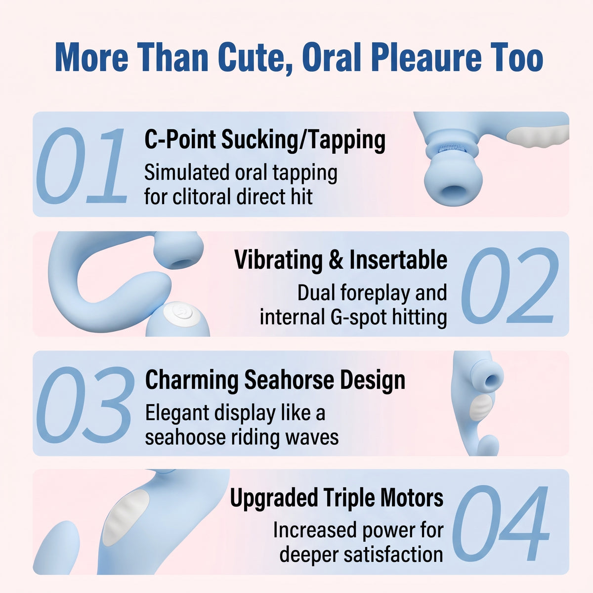 Seahorse Triple-Motor Clitoral Suction & G-Spot Vibrator