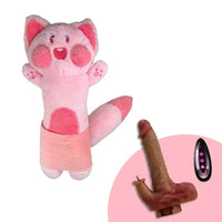 Plüsch-Dildo-Maschine, Stoß- und Leck-Dildo-Maschine, Sexspielzeug mit Fernbedienung