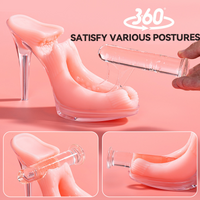 Stiletto High Heel Footjob Dual-Channel Masturbation Cup
