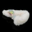 Woven Light Aurora Crystal Silicone Anal Plug with Sculpted Petal Base