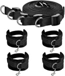 Sex Bondage BDSM Restraints Set with Blindfold and Tickler For Bedroom sex