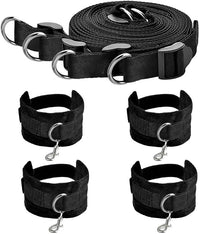 Sex Bondage BDSM Restraints Set with Blindfold and Tickler For Bedroom sex