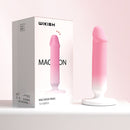 Realistischer Dildo-Analplug aus Silikon mit Farbverlauf in Rosa