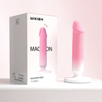 Realistischer Dildo-Analplug aus Silikon mit Farbverlauf in Rosa