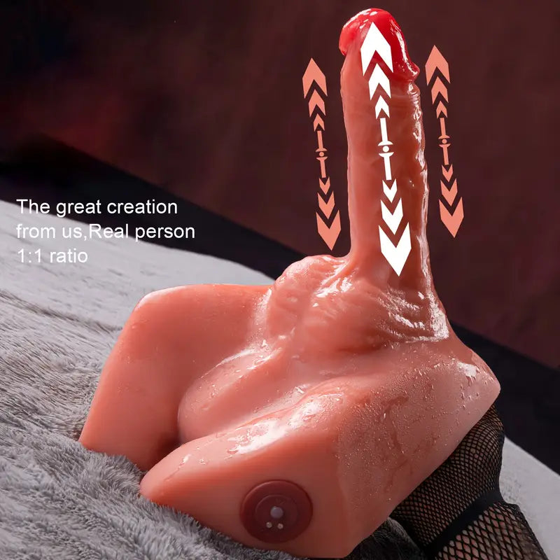 5.66Lb Male Half Torso Sex Doll with Thrusting Dildo & Tight Anus