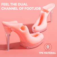 Stiletto High Heel Footjob Dual-Channel Masturbation Cup