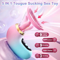 Nipples Clitoris Licker Tongue Vibrator Removable Cup Vagina Sucking Massager