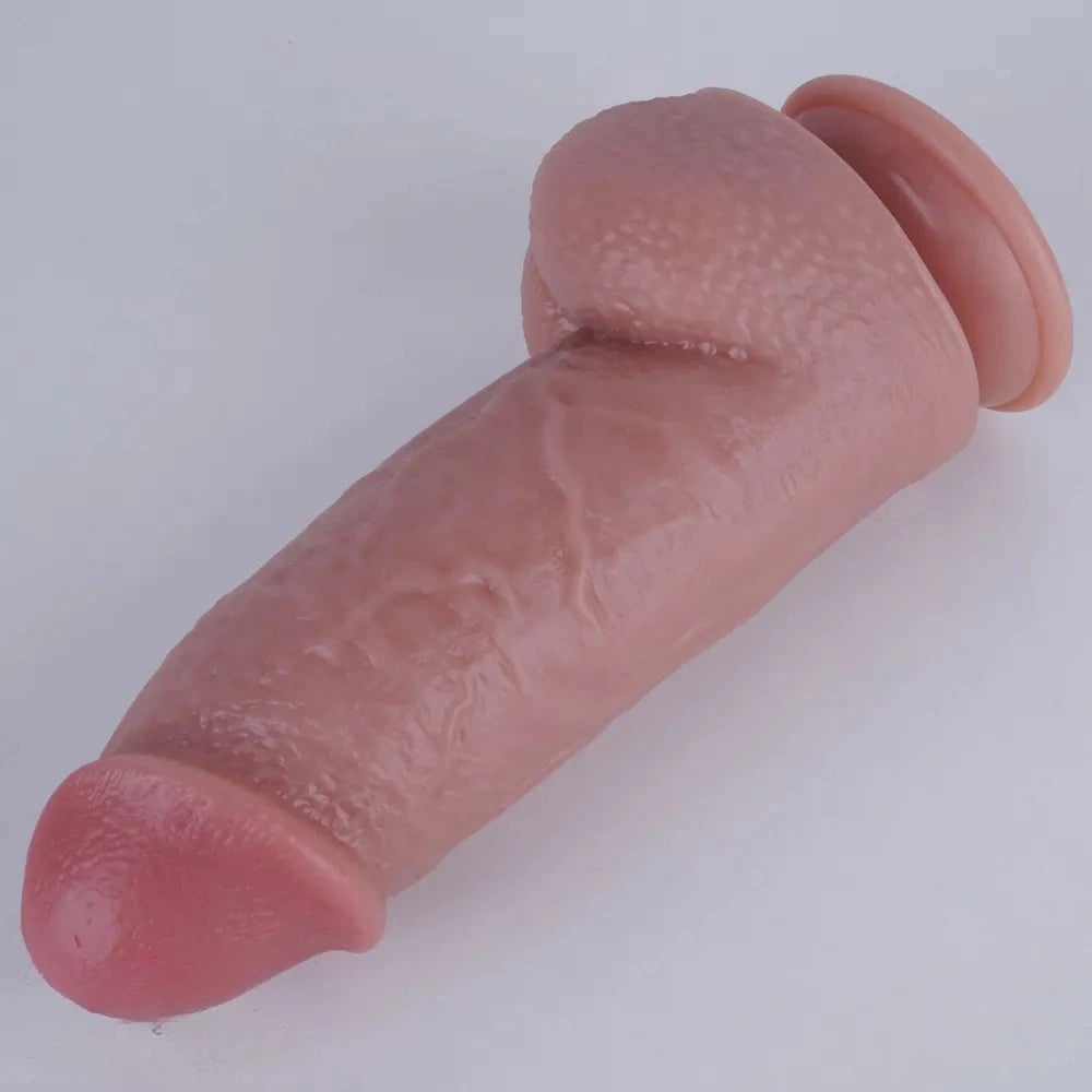 8in Big Fat Dildo Real Skin Lifelike Sex Toy For Women Men Couples Sex