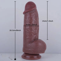 8in Big Fat Dildo Real Skin Lifelike Sex Toy For Women Men Couples Sex