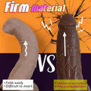 8in Big Silicone Cock Realistic Ebony Dildo BDSM Sex Toy For G Spot