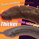 8in Big Silicone Cock Realistic Ebony Dildo BDSM Sex Toy For G Spot