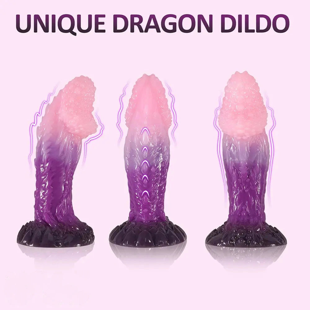 8in Fantasy Dragon Monster Silicone Big Dildo Bold Design Highquality Toy