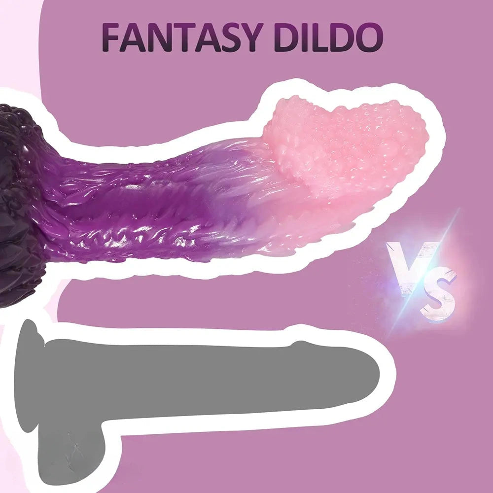 8in Fantasy Dragon Monster Silicone Big Dildo Bold Design Highquality Toy