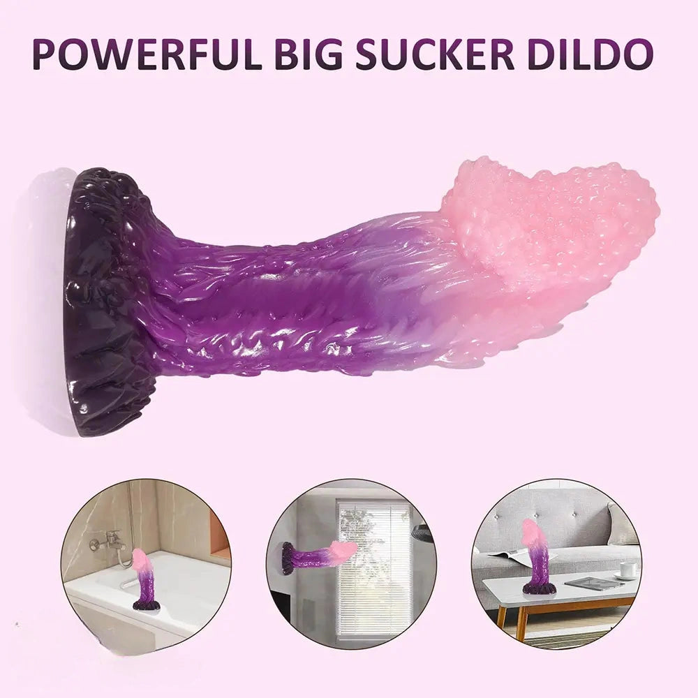 8in Fantasy Dragon Monster Silicone Big Dildo Bold Design Highquality Toy