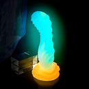 8in Luminous Fantasy Silicone Soft Big Dildo Manual Climax Bed Cock Toy