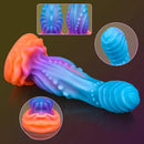 8in Luminous Fantasy Silicone Soft Big Dildo Manual Climax Bed Cock Toy
