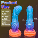 8in Luminous Fantasy Silicone Soft Big Dildo Manual Climax Bed Cock Toy