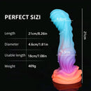 8in Luminous Fantasy Silicone Soft Big Dildo Manual Climax Bed Cock Toy