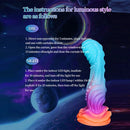 8in Luminous Fantasy Silicone Soft Big Dildo Manual Climax Bed Cock Toy