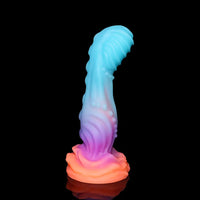 8in Luminous Fantasy Silicone Soft Big Dildo Manual Climax Bed Cock Toy