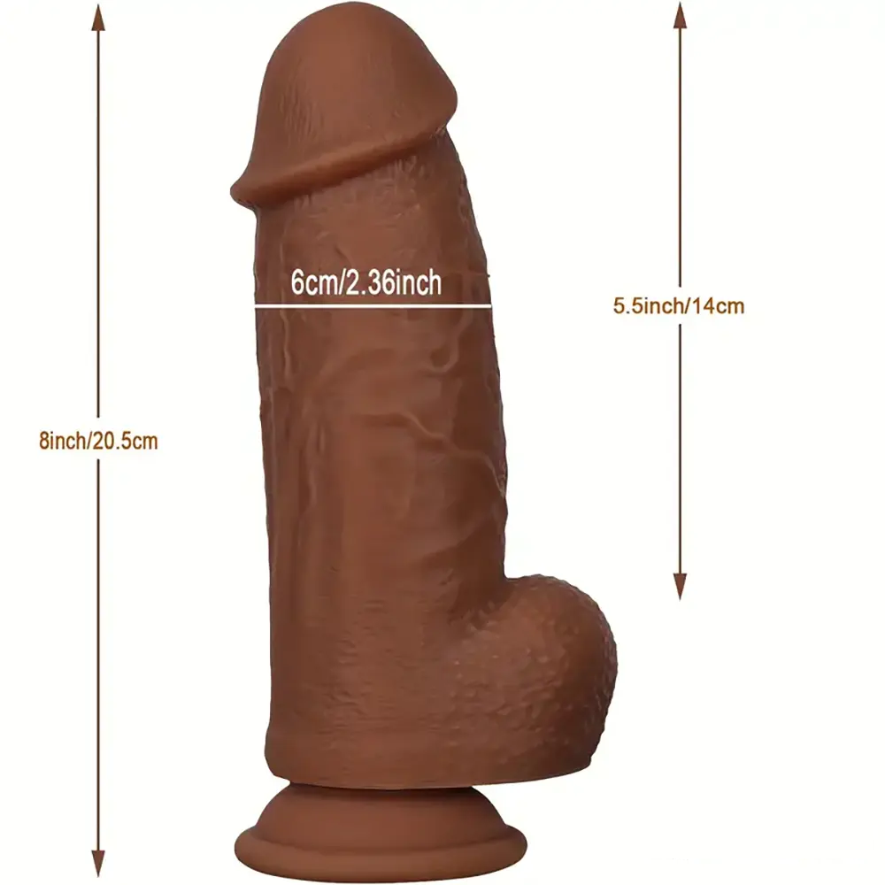 8in Premium Realistic Large PVC Dildo For Couples Solo Sex Play