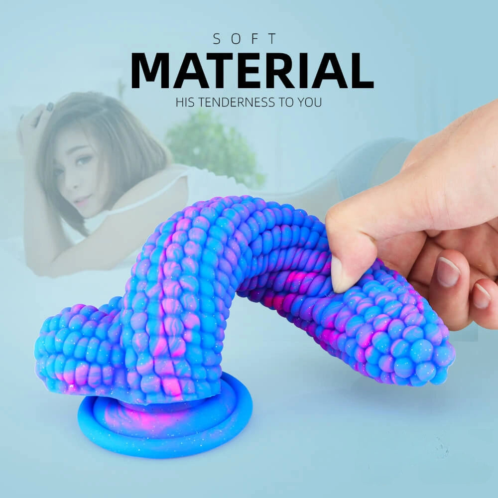 8in Premium Silicone Corn Dildo For Men Fruit Butt Plug Sex Toy