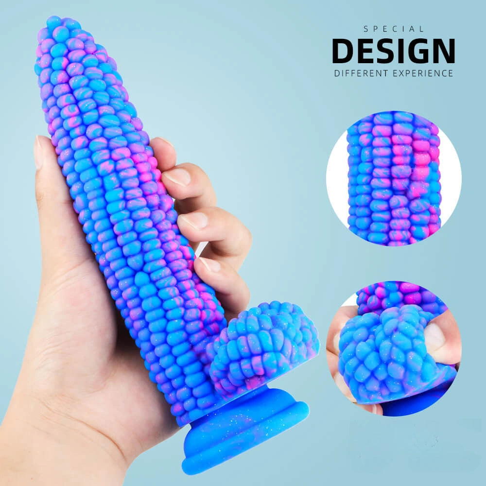 8in Premium Silicone Corn Dildo For Men Fruit Butt Plug Sex Toy
