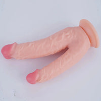 8in Realistic Double Sided Dildo Big PVC Lesbian Penis With Suction Cup