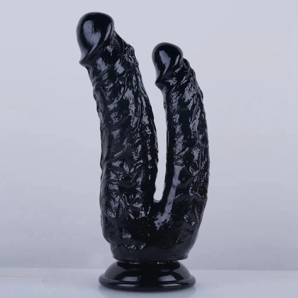 8in Realistic Double Sided Dildo Big PVC Lesbian Penis With Suction Cup