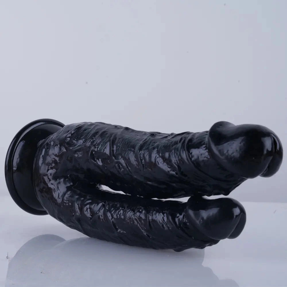 8in Realistic Double Sided Dildo Big PVC Lesbian Penis With Suction Cup