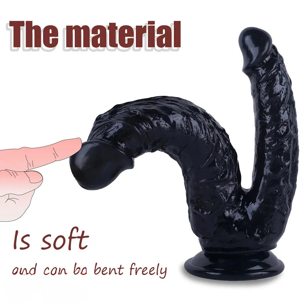 8in Realistic Double Sided Dildo Big PVC Lesbian Penis With Suction Cup