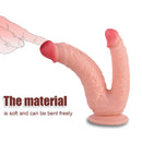 8in Realistic Double Sided Dildo Big PVC Lesbian Penis With Suction Cup