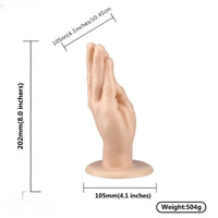 8in Realistic PVC Finger Punch Toy Adult Female Hand Fist Thick Dildo