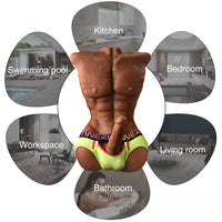 8in Rotation Lifelike Dildo 16.75lb Men Muscle Torso Sex Toy