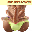8in Rotation Lifelike Dildo 16.75lb Men Muscle Torso Sex Toy
